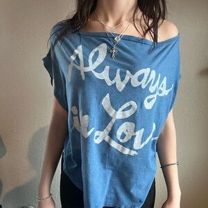 Always In Love/Open Shoulder Tee